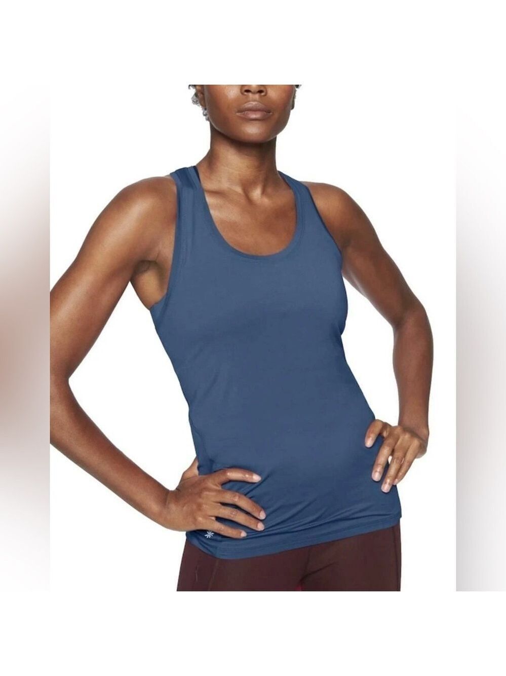 ATHLETA Gap Women's Limitless Keyhole Tank Activity Training Yoga Top blue XXS
